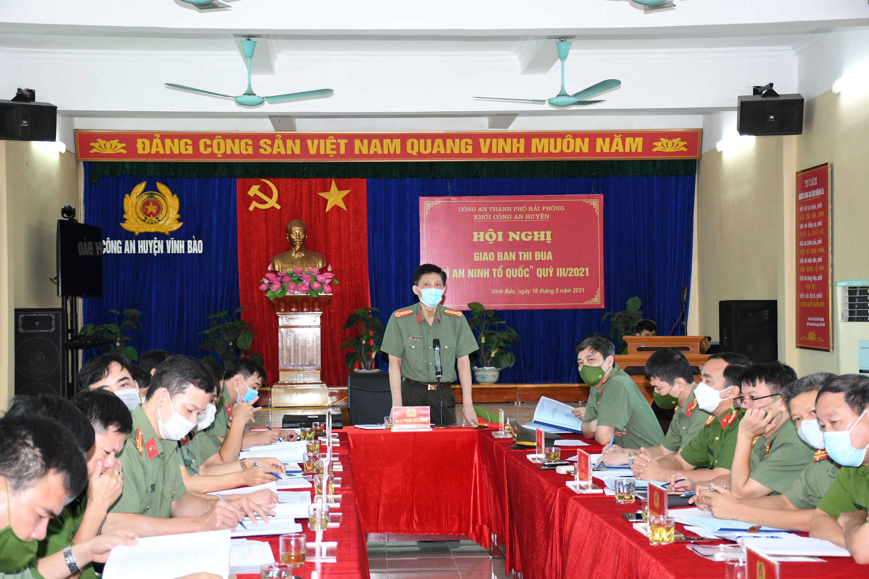 Cán bộ chiến sỹ khối Công an huyện không vi phạm Điều lệnh Công an nhân dân